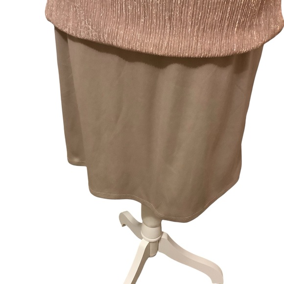 JUNE & HUDSON METALLIC PINK MIDI LINED SKIRT/ Size XL - Picture 5 of 10